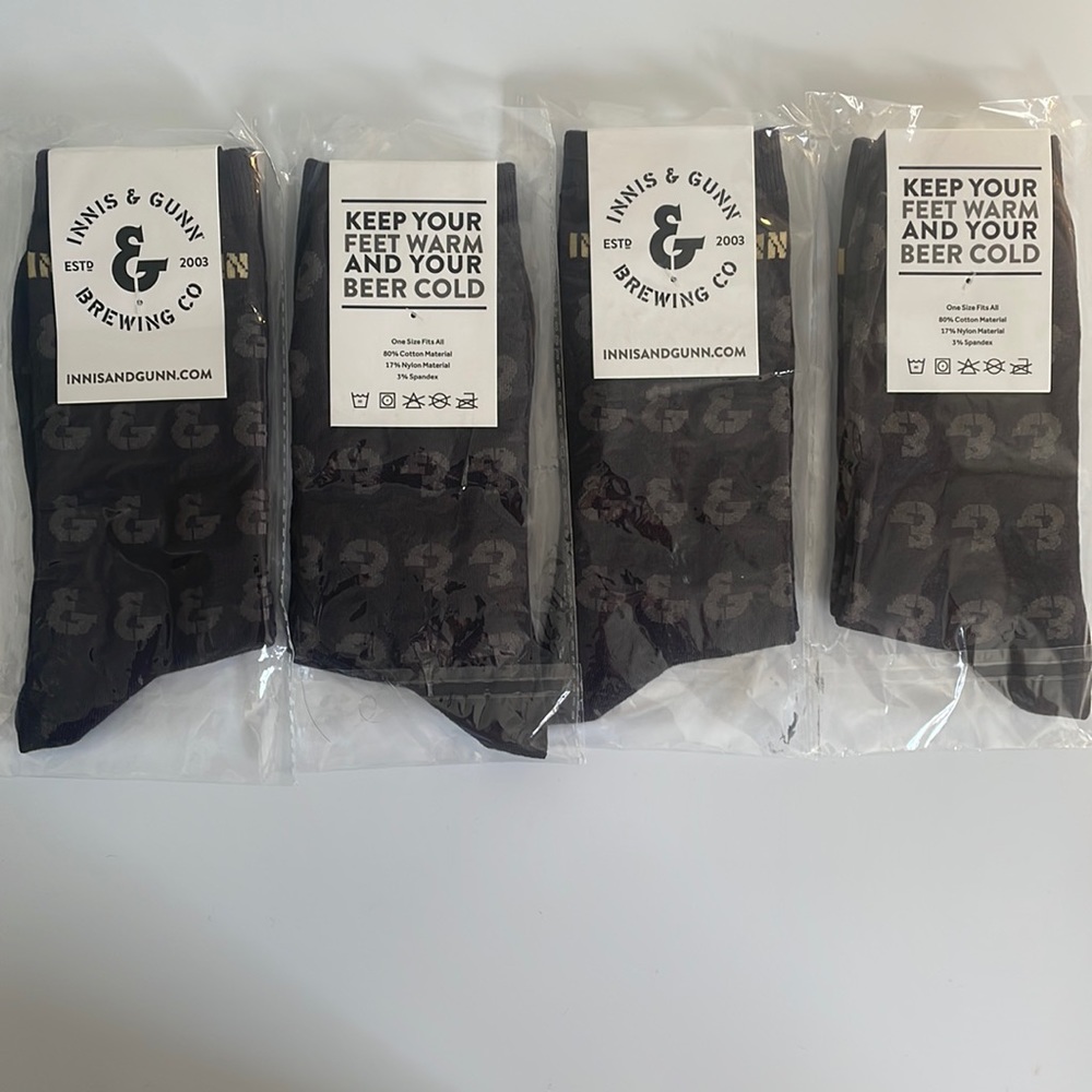 (4 packs) INNIS & GUNN Brewing Co. Socks Unisex